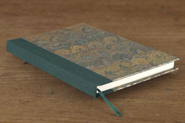 Green marbled notebook from the manufactory in Dortmund